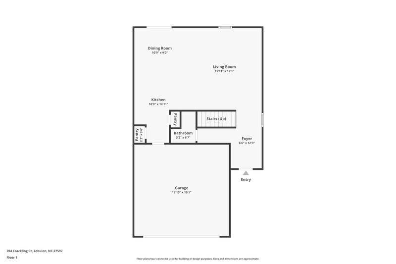 1,840/Mo, 704 Crackling Ct Zebulon, NC 27597 Floor Plan View