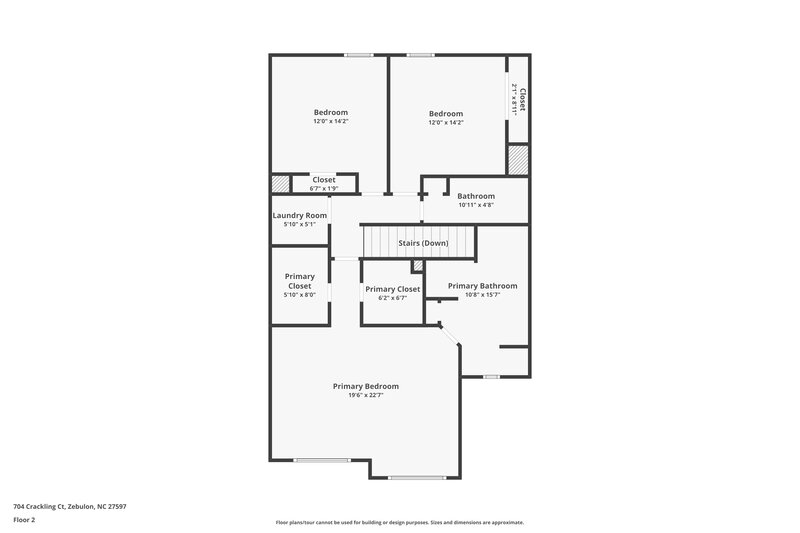 1,840/Mo, 704 Crackling Ct Zebulon, NC 27597 Floor Plan View 2