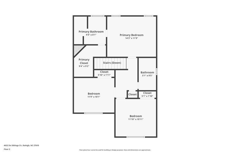 1,925/Mo, 4632 Six Siblings Cir Raleigh, NC 27610 Floor Plan View