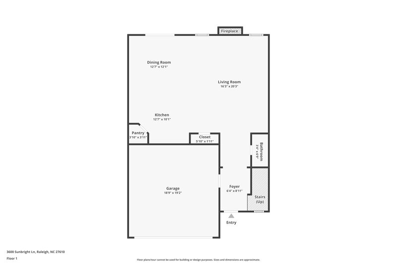 2,205/Mo, 3600 Sunbright Ln Raleigh, NC 27610 Floor Plan View