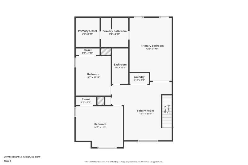 2,205/Mo, 3600 Sunbright Ln Raleigh, NC 27610 Floor Plan View 2