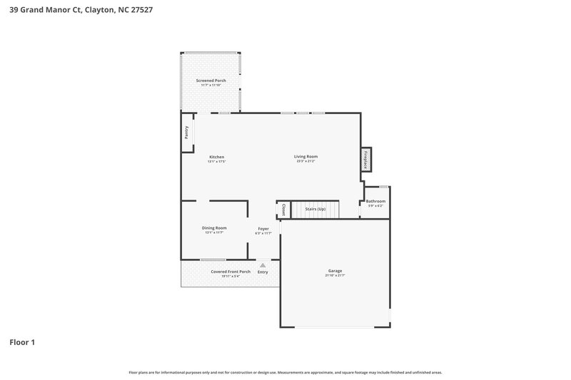 2,205/Mo, 39 Grand Manor Ct Clayton, NC 27527 Floor Plan View