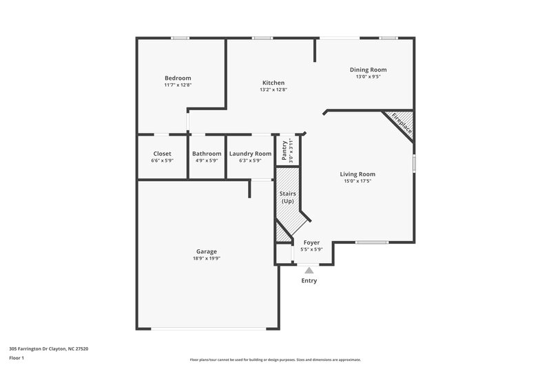 1,880/Mo, 305 Farrington Dr Clayton, NC 27520 Floor Plan View
