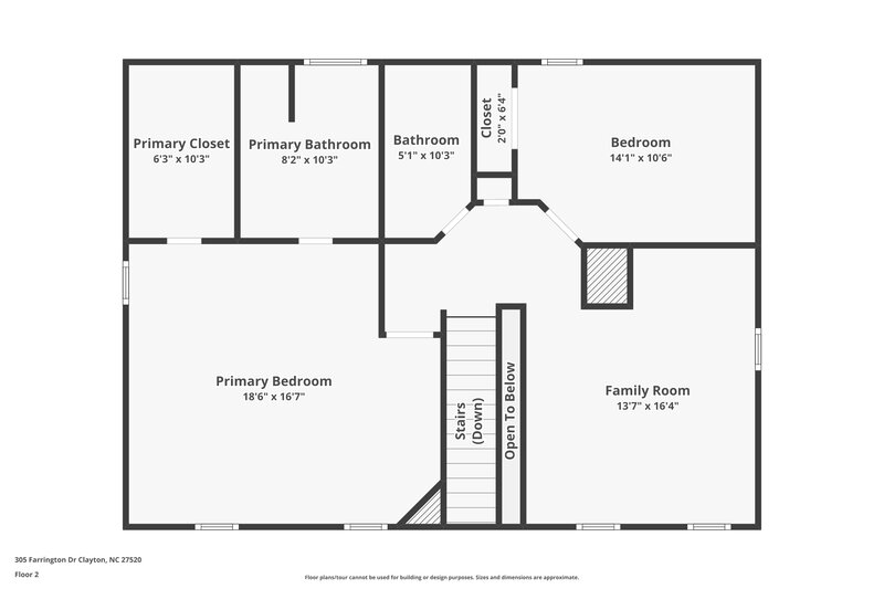 1,880/Mo, 305 Farrington Dr Clayton, NC 27520 Floor Plan View 2