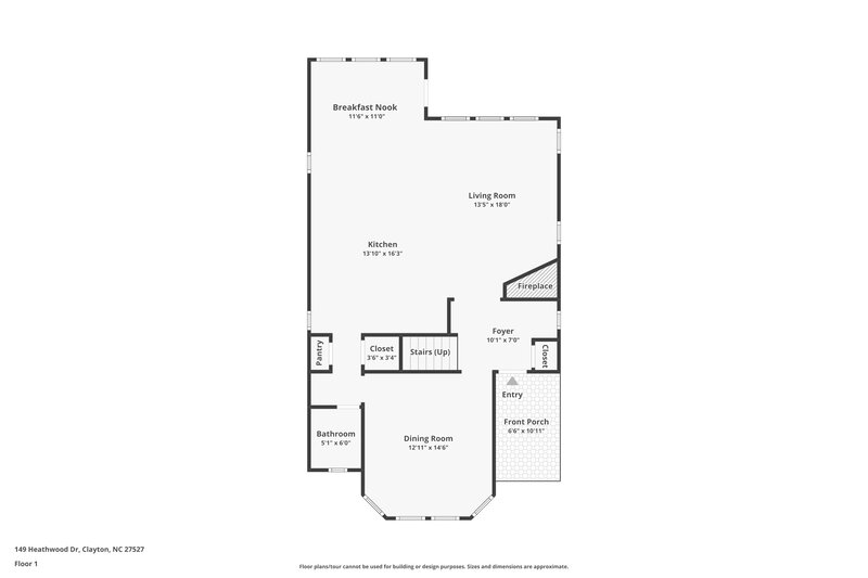 1,955/Mo, 149 Heathwood Dr Clayton, NC 27527 Floor Plan View