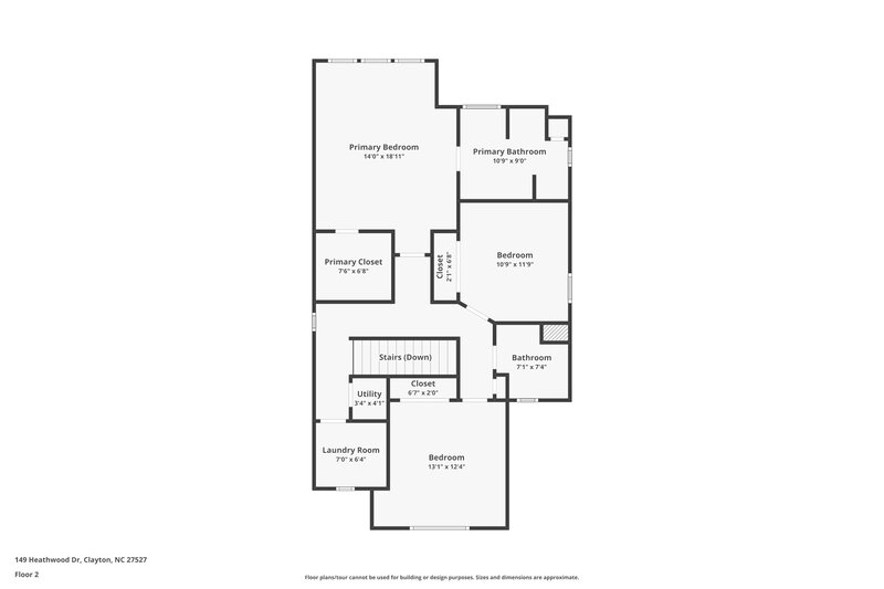 1,955/Mo, 149 Heathwood Dr Clayton, NC 27527 Floor Plan View 2