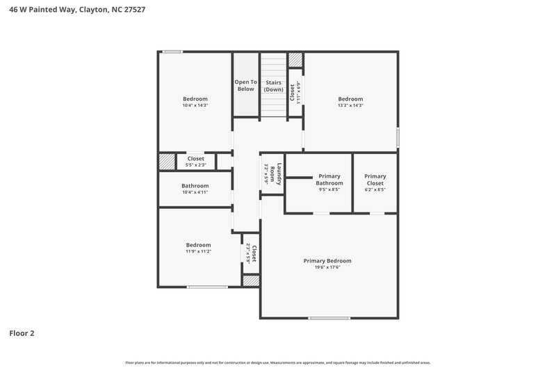 2,045/Mo, 46 W Painted Way Clayton, NC 27527 Floor Plan View 2