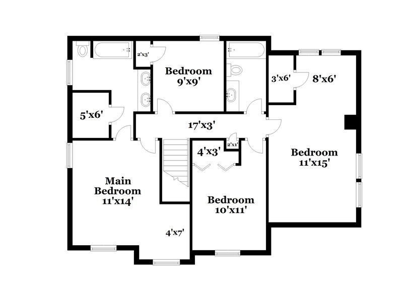2,320/Mo, 2821 Clerkenwell Way Raleigh, NC 27603 Floor Plan View 2