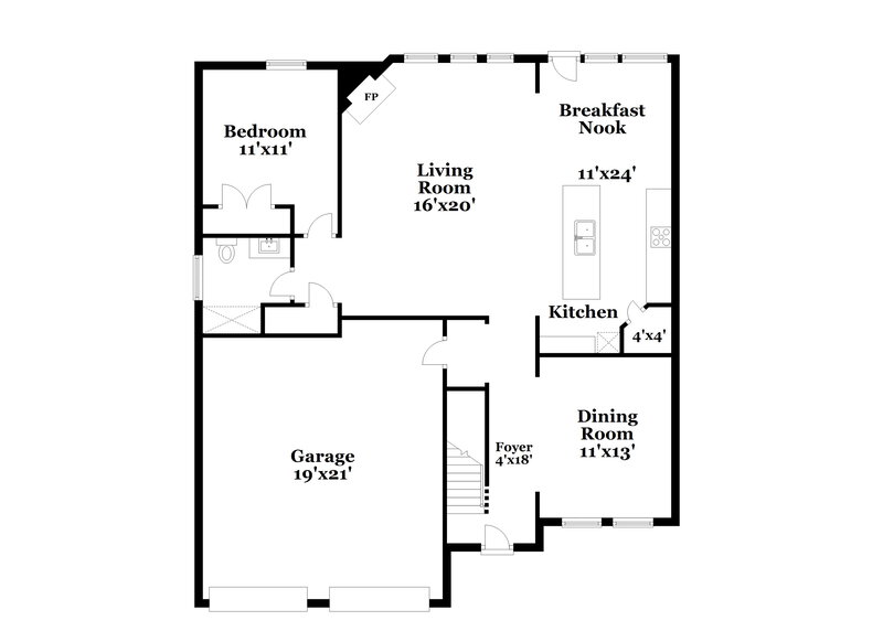 2,640/Mo, 7435 Birchshire Dr Raleigh, NC 27616 Floorplan View