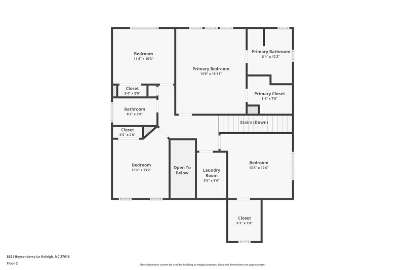 1,995/Mo, 8621 Boysenberry Ln Raleigh, NC 27616 Floor Plan View 2