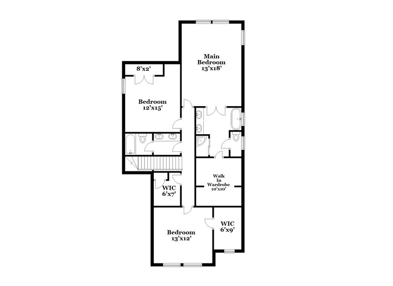 2,005/Mo, 3213 Rendezvous Dr Raleigh, NC 27610 Floor Plan View 2