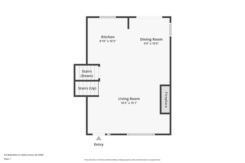 2,830/Mo, 415 Belmellen Ct Wake Forest, NC 27587 Floor Plan View 2