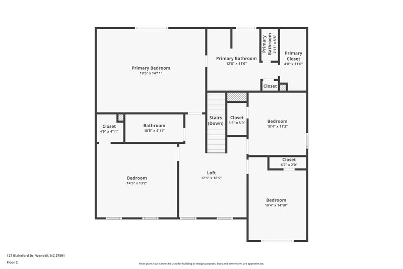 1,975/Mo, 127 Blakeford Dr Wendell, NC 27591 Floor Plan View 2
