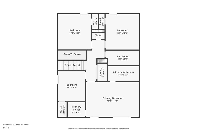 2,265/Mo, 42 Nevada Ct Clayton, NC 27527 Floorplan View 2