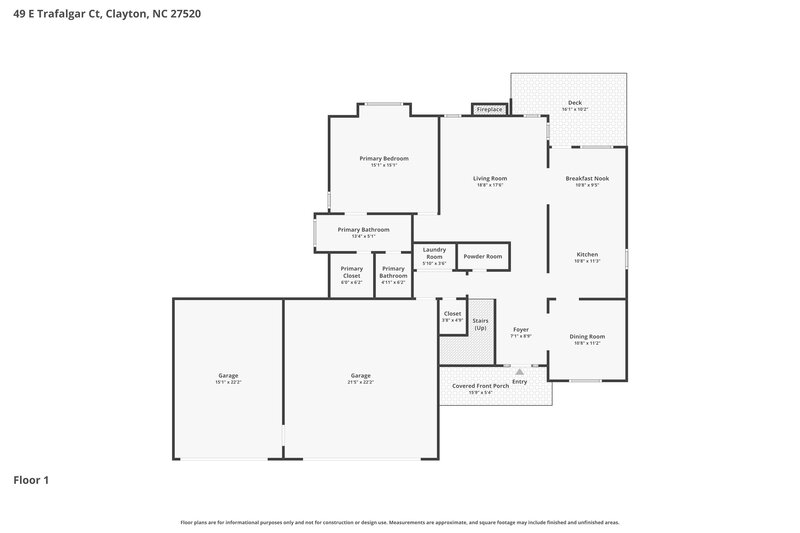 2,235/Mo, 49 E Trafalgar Ct Clayton, NC 27520 Floor Plan View