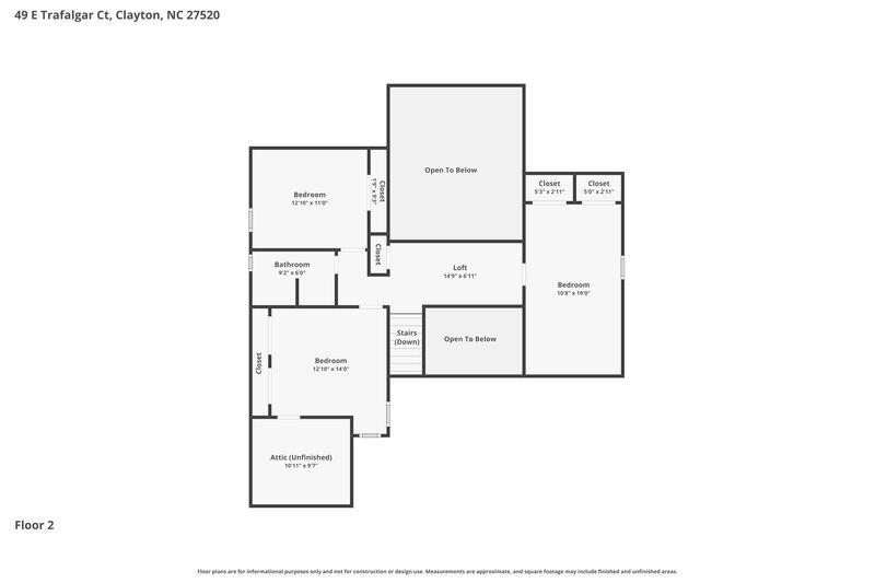 2,235/Mo, 49 E Trafalgar Ct Clayton, NC 27520 Floor Plan View 2