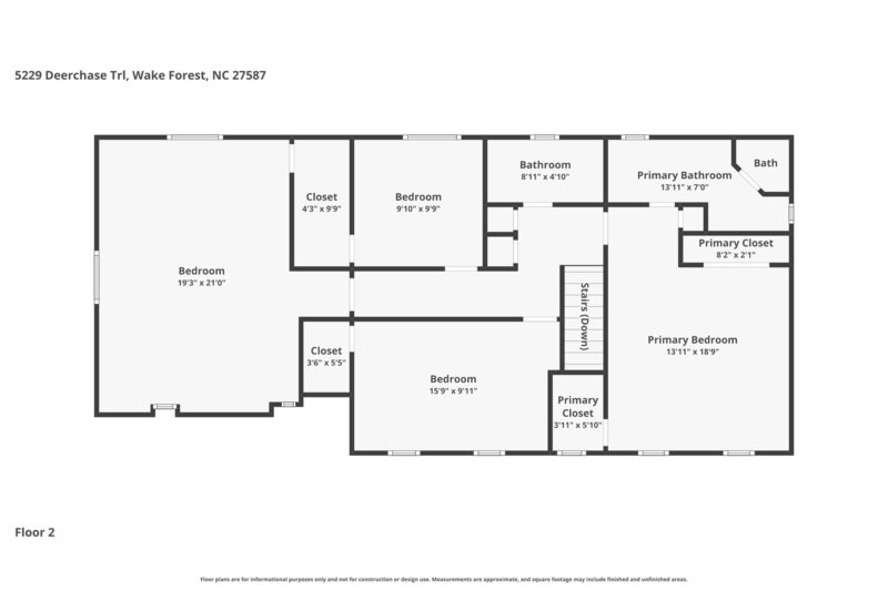 2,505/Mo, 5229 Deer Chase Trail Wake Forest, NC 27587 Floorplan View 2