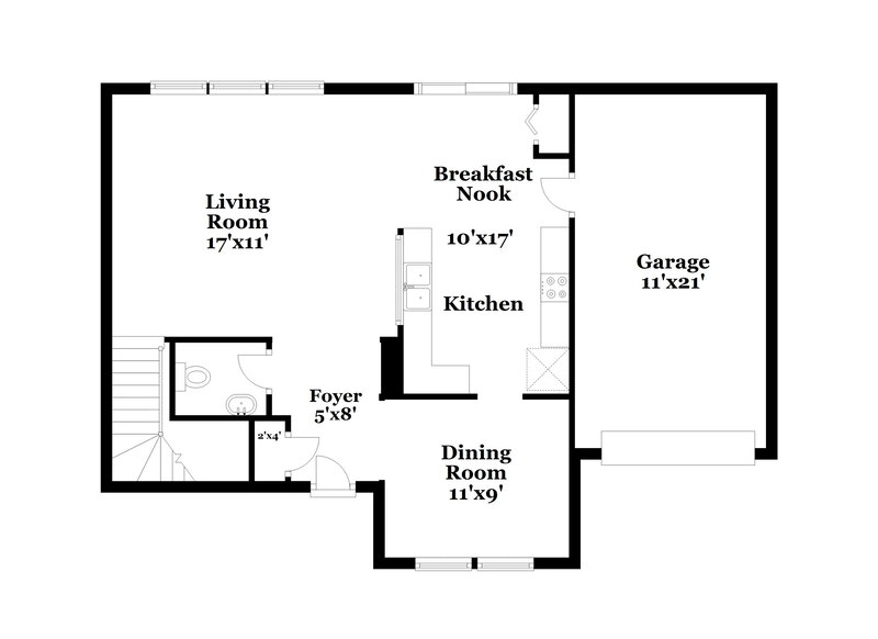 2,130/Mo, 6333 Saybrooke Dr Raleigh, NC 27604 Floor Plan View 2