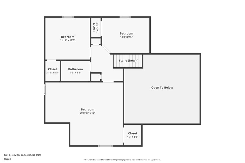 2,275/Mo, 5321 Botany Bay Dr Raleigh, NC 27616 Floor Plan View 2