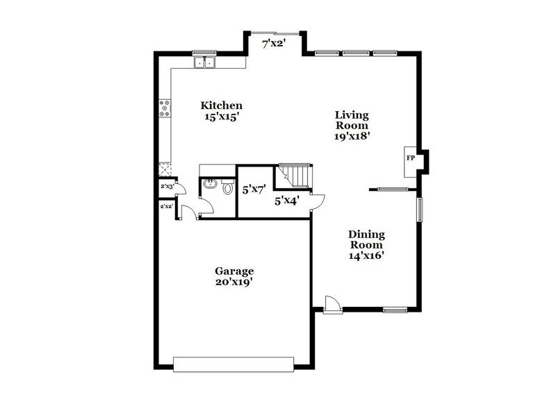 2,165/Mo, 6131 Paducah Dr Raleigh, NC 27610 Floor Plan View