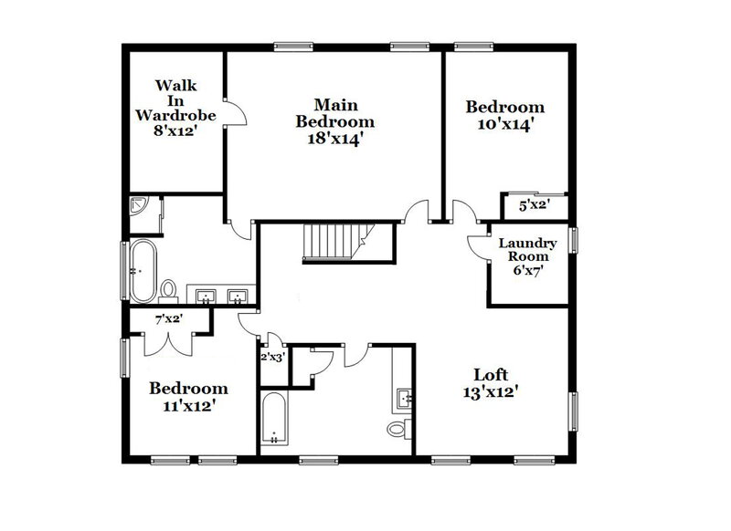 2,165/Mo, 6131 Paducah Dr Raleigh, NC 27610 Floor Plan View 2