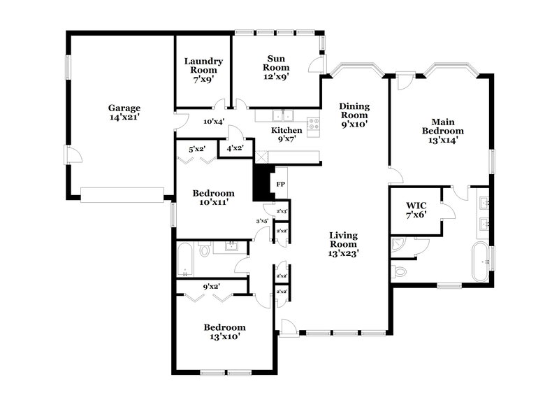 1,940/Mo, 504 Heathwick Dr Knightdale, NC 27545 Floor Plan View