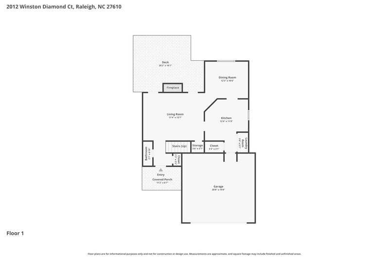 2,035/Mo, 2012 Winston Diamond Ct Raleigh, NC 27610 Floor Plan View