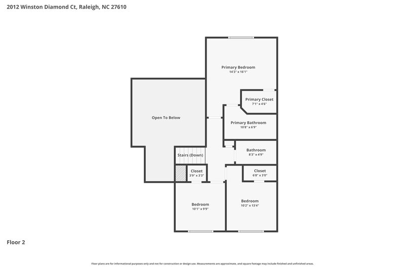 2,035/Mo, 2012 Winston Diamond Ct Raleigh, NC 27610 Floor Plan View 2