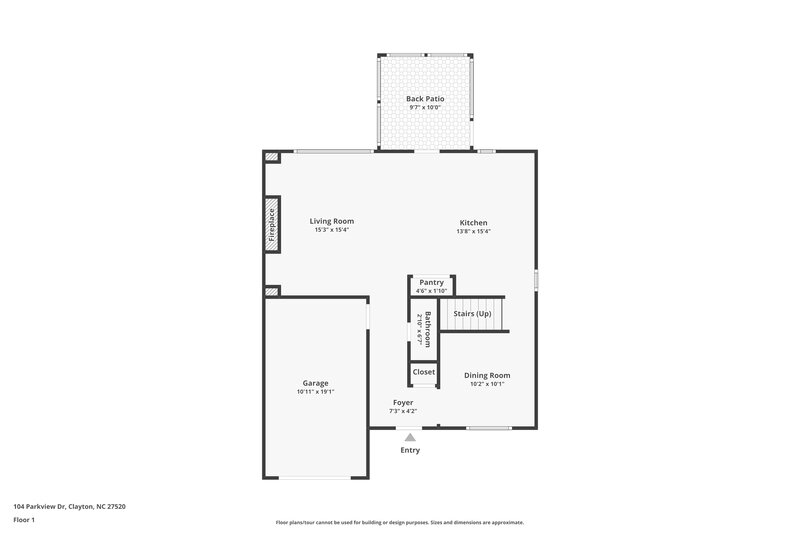 1,990/Mo, 104 Parkview Drive Clayton, NC 27520 Floor Plan View