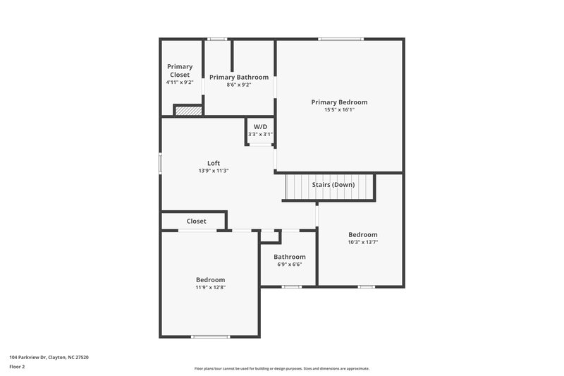 1,990/Mo, 104 Parkview Drive Clayton, NC 27520 Floor Plan View 2