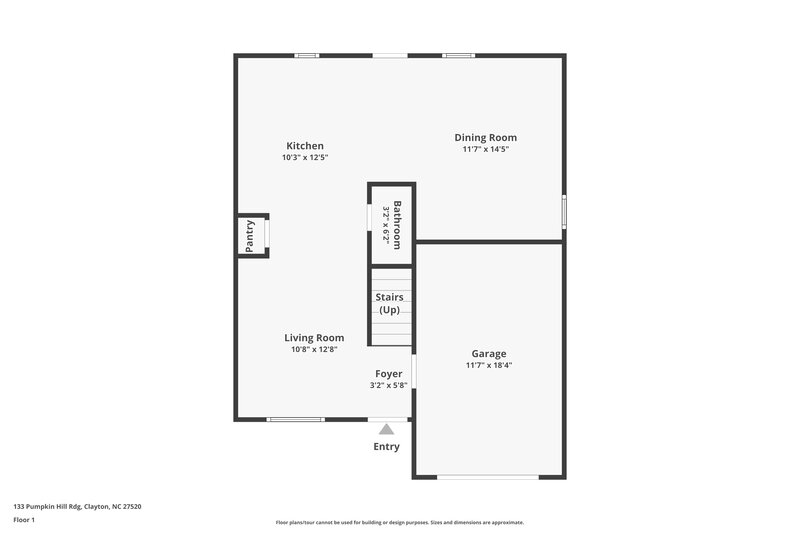 1,800/Mo, 133 Pumpkin Hill Rdg Clayton, NC 27520 Floor Plan View