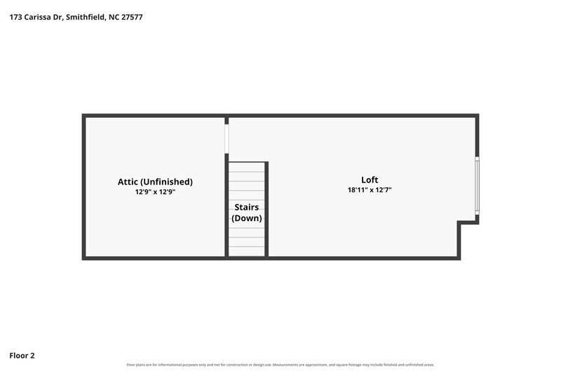 2,005/Mo, 173 Carissa Drive Smithfield, NC 27577 Floor Plan View