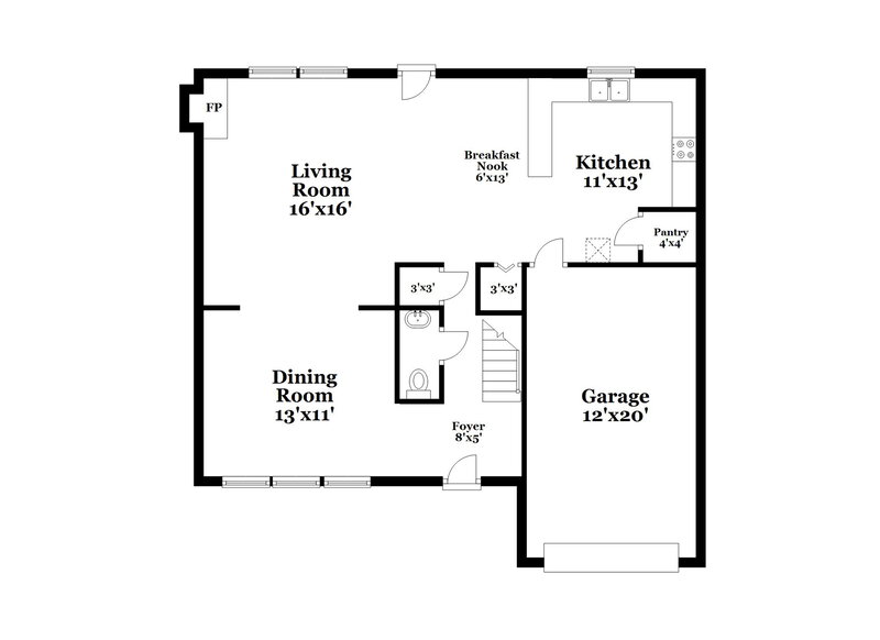 1,950/Mo, 1954 Sterling Hill Dr Fuquay Varina, NC 27526 Floor Plan View 2