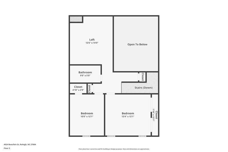 1,745/Mo, 4024 Beaufain St Raleigh, NC 27604 Floor Plan View 2