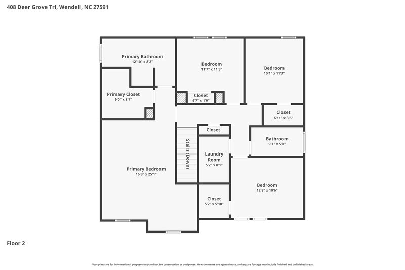 2,265/Mo, 408 Deer Grove Trl Wendell, NC 27591 Floor Plan View 2