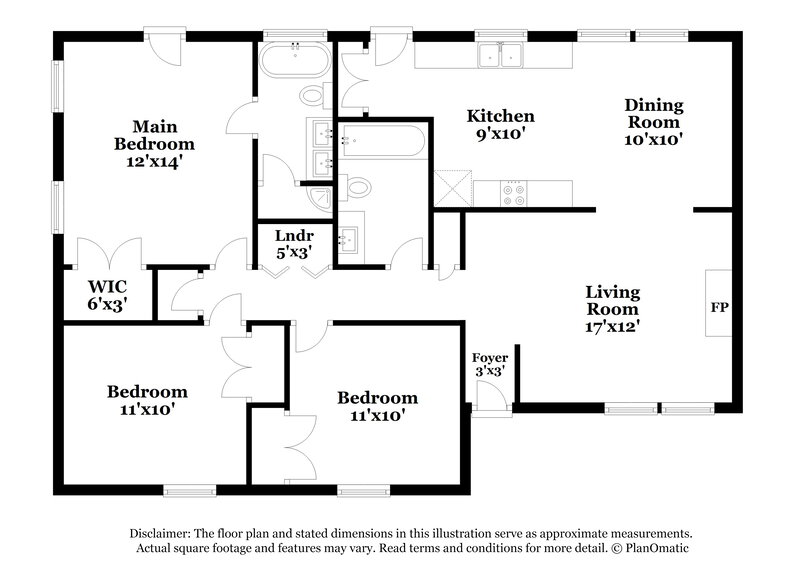 1,795/Mo, 500 Jaffiley Ct Wake Forest, NC 27587 Floorplan View