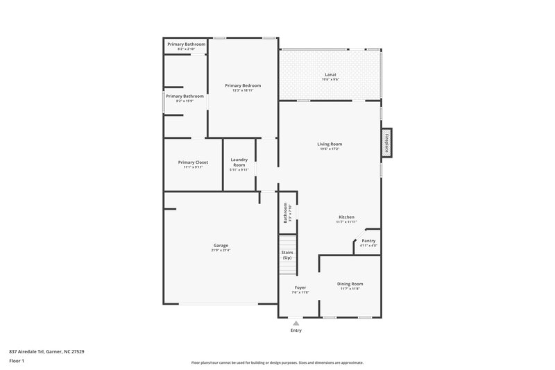 2,655/Mo, 837 Airedale Trail Garner, NC 27529 Floor Plan View