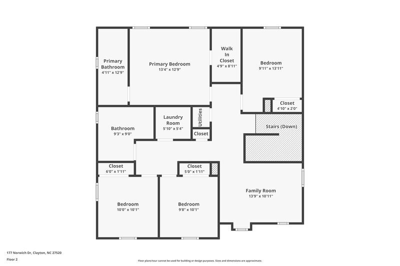 1,810/Mo, 177 Norwich Dr Clayton, NC 27520 Floor Plan View 2