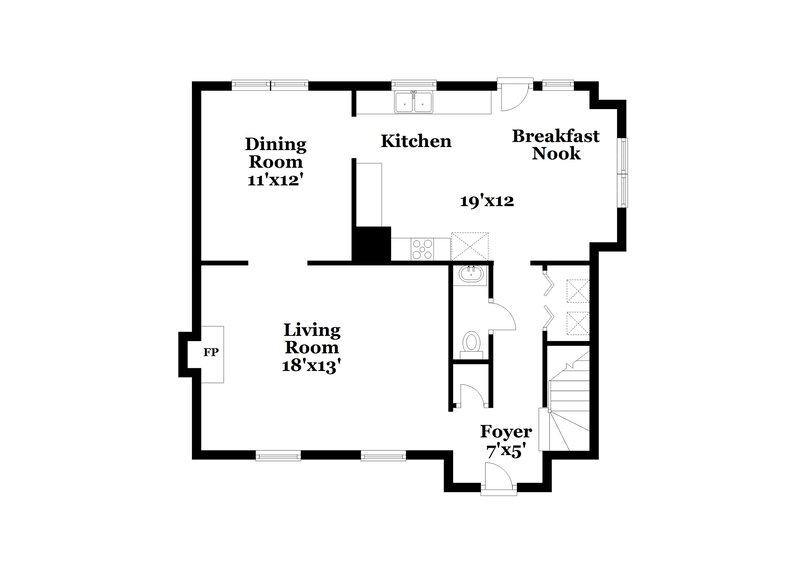 1,940/Mo, 5017 Royal Dornoch Dr Raleigh, NC 27604 Floor Plan View