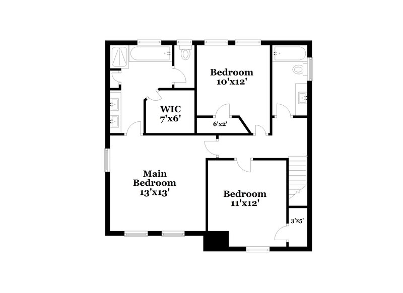 1,940/Mo, 5017 Royal Dornoch Dr Raleigh, NC 27604 Floor Plan View 2