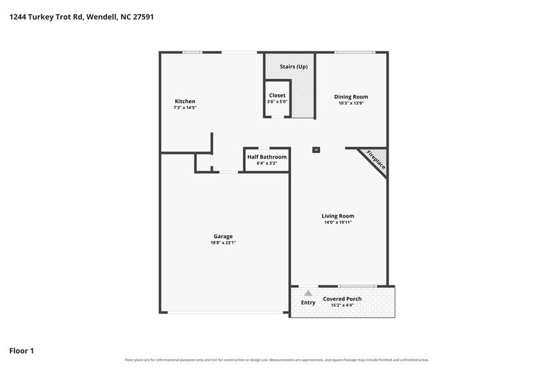 2,080/Mo, 1244 Turkey Trot Rd Wendell, NC 27591 Floor Plan View