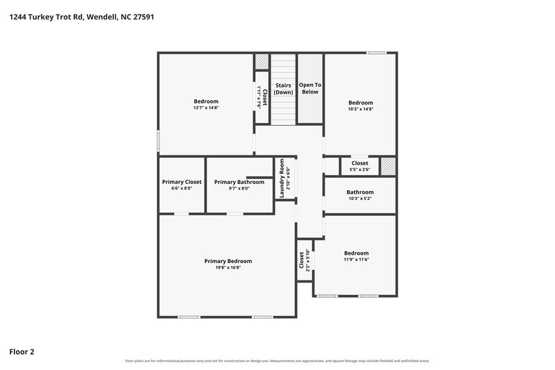 2,080/Mo, 1244 Turkey Trot Rd Wendell, NC 27591 Floor Plan View 2