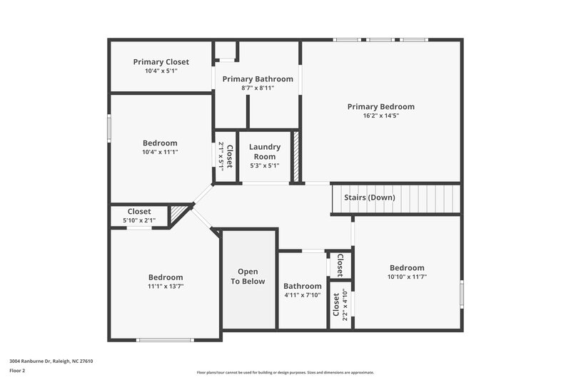 1,950/Mo, 3004 Ranburne Dr Raleigh, NC 27610 Floor Plan View 2