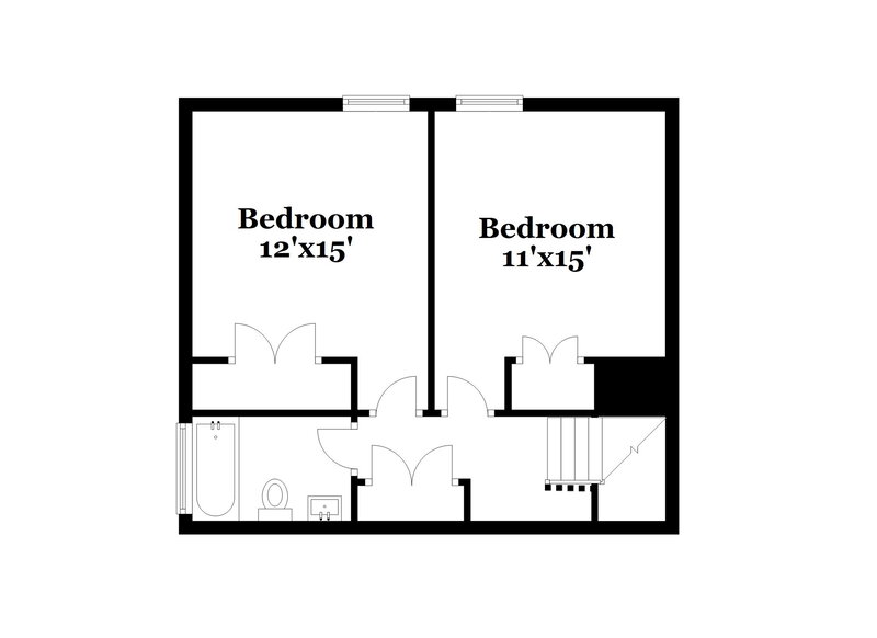 1,695/Mo, 4909 Windblown Ct Raleigh, NC 27616 Floor Plan View