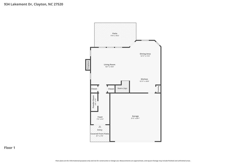 2,940/Mo, 934 Lakemont Dr Clayton, NC 27520 Floor Plan View