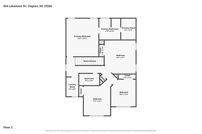 1,880/Mo, 934 Lakemont Dr Clayton, NC 27520 Floor Plan View 2