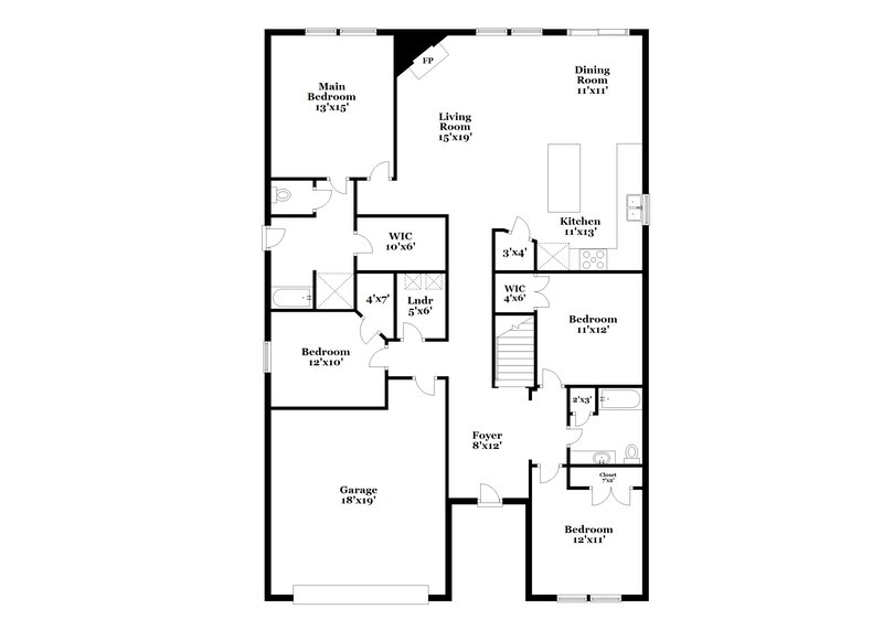 3,550/Mo, 400 Bowling Forest Dr Wake Forest, NC 27587 Floor Plan View