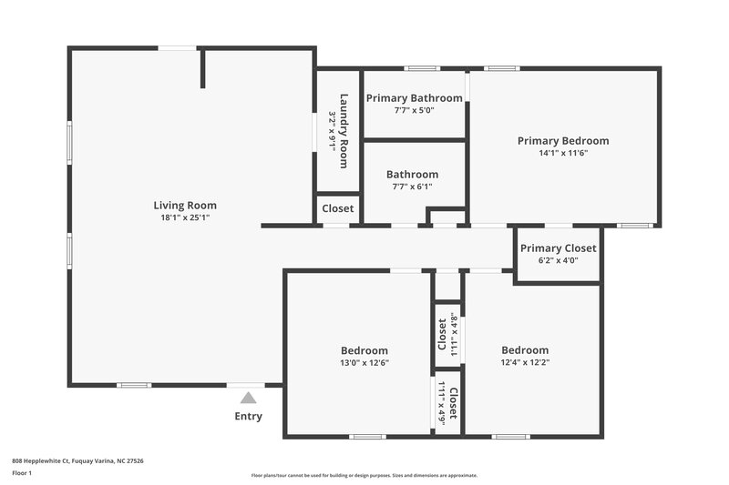 2,290/Mo, 808 Hepplewhite Ct Fuquay Varina, NC 27526 Floor Plan View