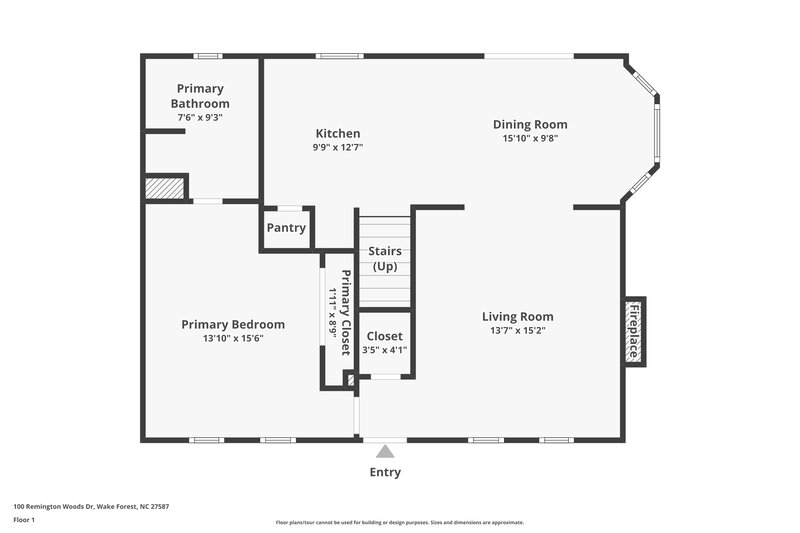 1,805/Mo, 100 Remington Woods Dr Wake Forest, NC 27587 Floor Plan View