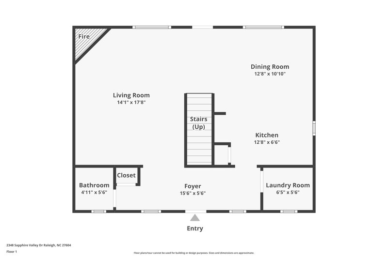 2,095/Mo, 2348 Sapphire Valley Dr Raleigh, NC 27604 Floor Plan View